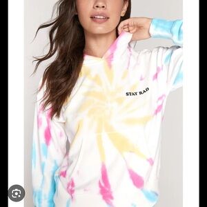 Spiritual Gangster Tie Dye Stay Rad Hoodie Small